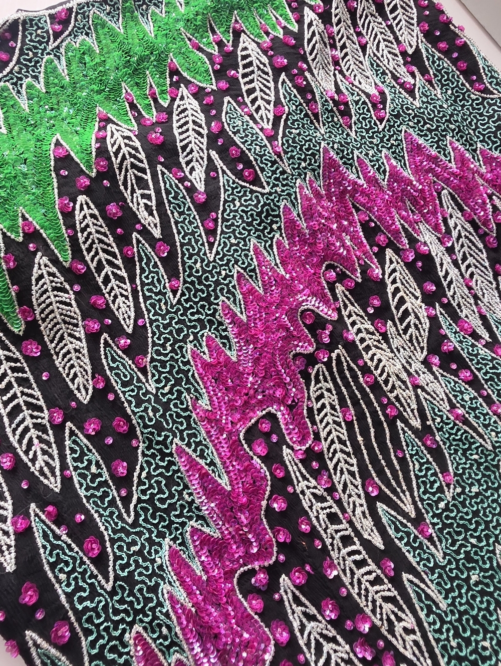 Vintage Klass Collections Beaded Bodycon Party Dress - Maximalist 80s/90s Glam - Picture 10 of 16